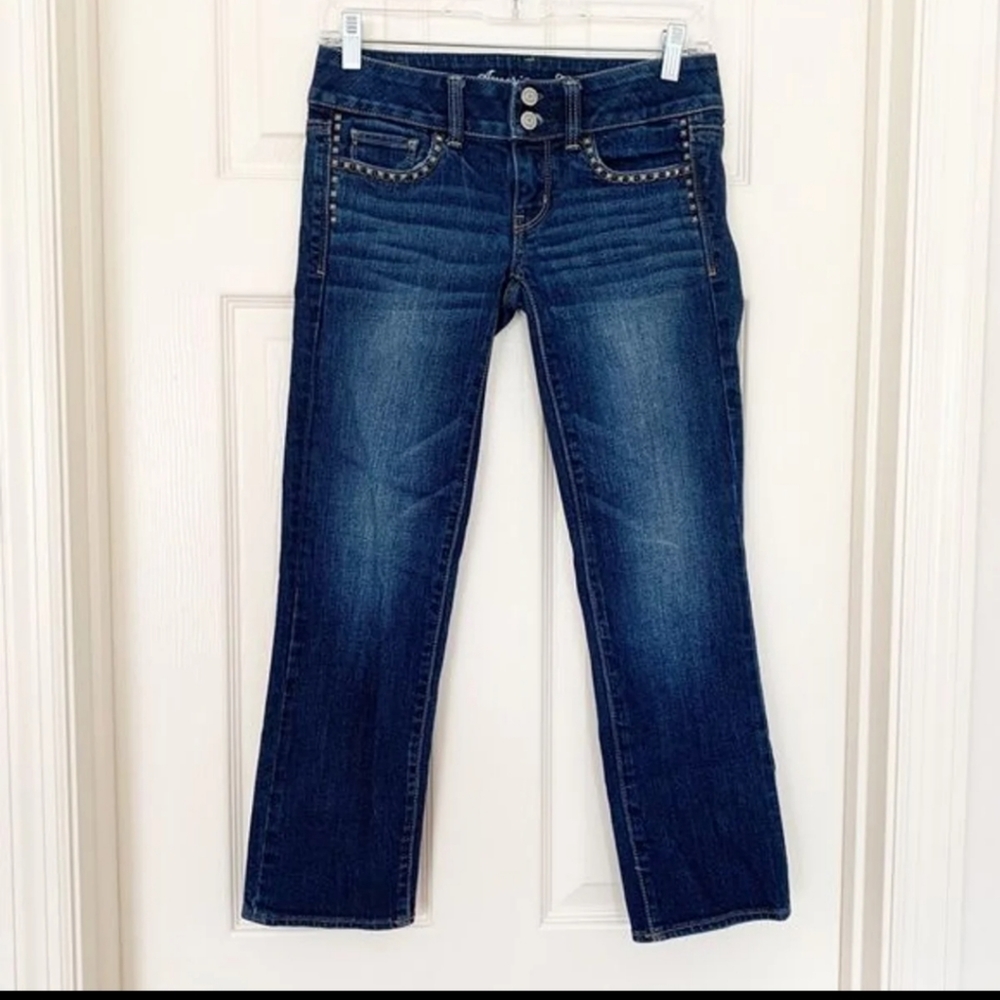 EUC American Eagle cropped jeans size 4